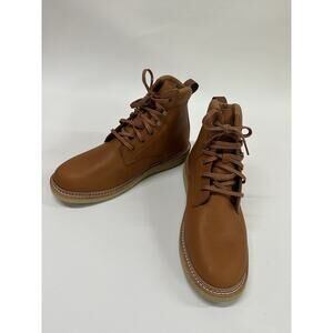 Olukai Kilakila Boots Mens 9.5 Coconut Husk Brown Leather Lace Up Chukka